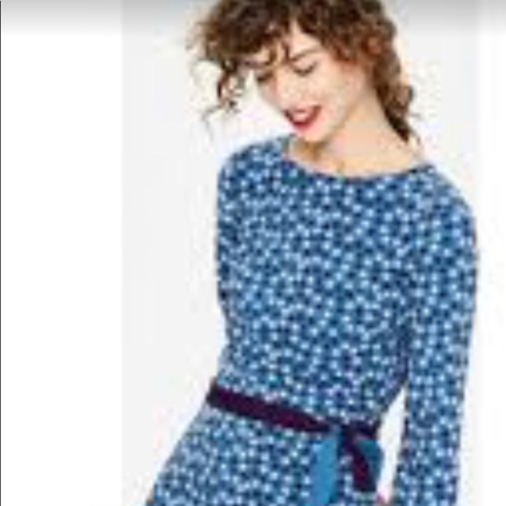 Boden Fawn Jersey Ribbon Star Dress